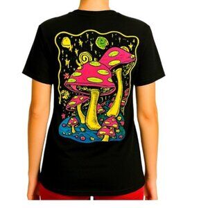 ALab Colorful T-Shirt Black Graphic Tee Short Sleeve Streetwear Top Quality Smal